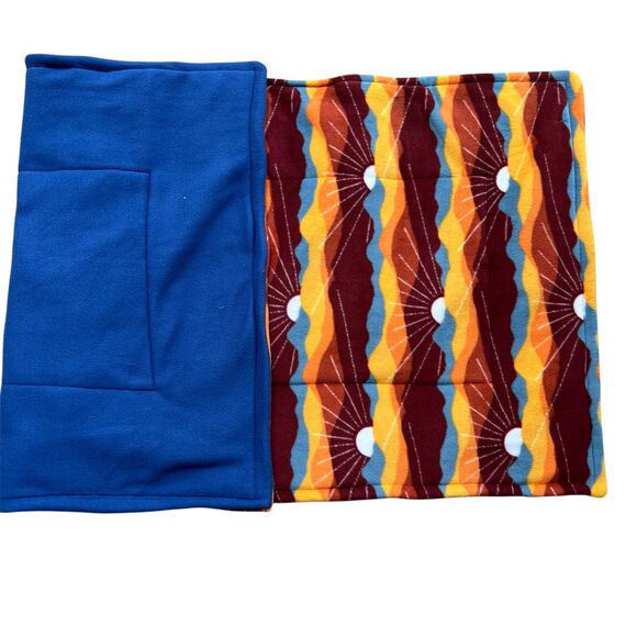Guinea Pig Premium Fleece Cage Liner 24"x 47" Reversible Desert Scene Navy Plush - Picture 1 of 4